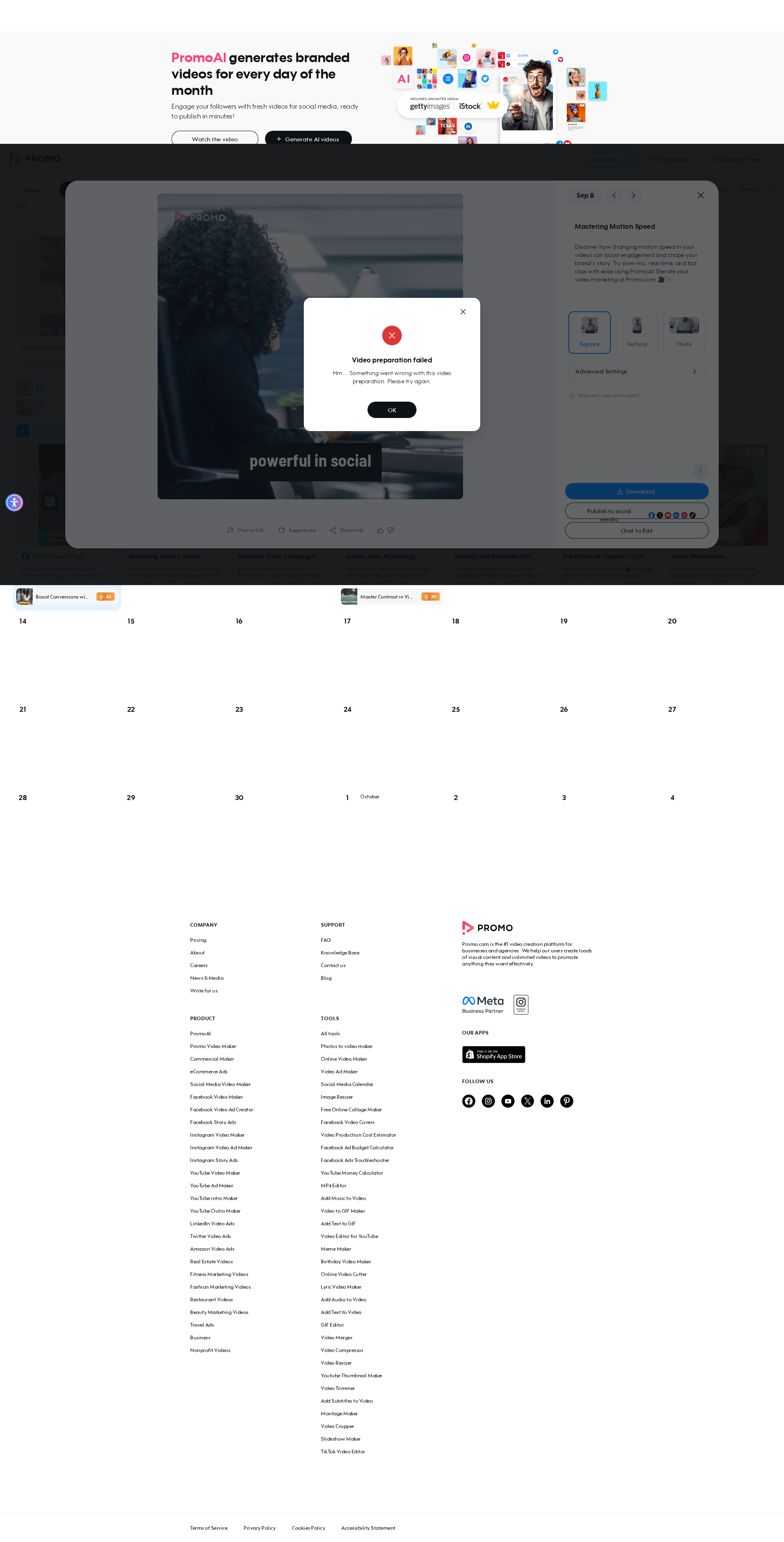 Test failure screenshot